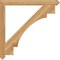 Ekena Millwork Merced Arts & Crafts Rough Sawn Bracket, Western Red Cedar, 4"W x 48"D x 48"H BKT04X48X48MRC03RWR - alternate 4